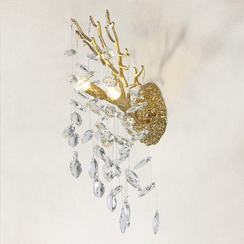 Auro Branch Silver Crystal Wall Sconce 10