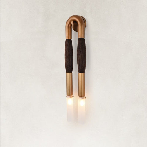 Horsehair Solid Brass Wall Sconce 30