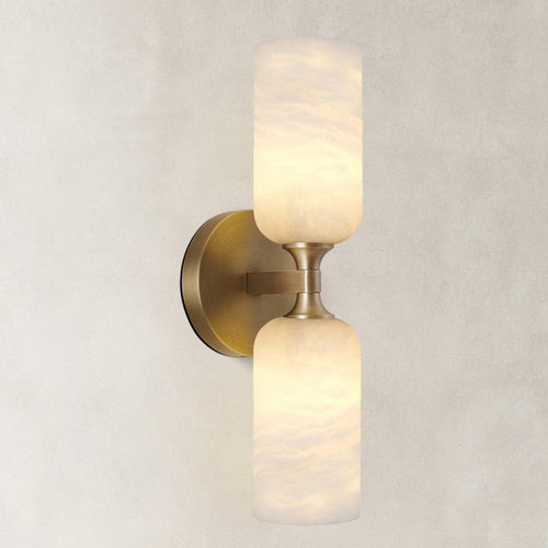 Luno Alabaster Twin Wall Sconce 13.9