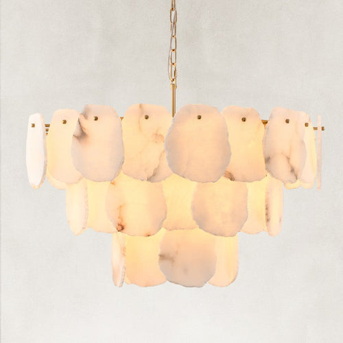 Mira Alabaster Multi-Tier Round Chandelier 32