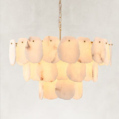 Mira Alabaster Multi-Tier Round Chandelier 32