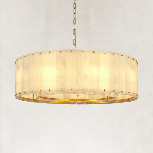 Solara Alabaster Round Chandelier 32