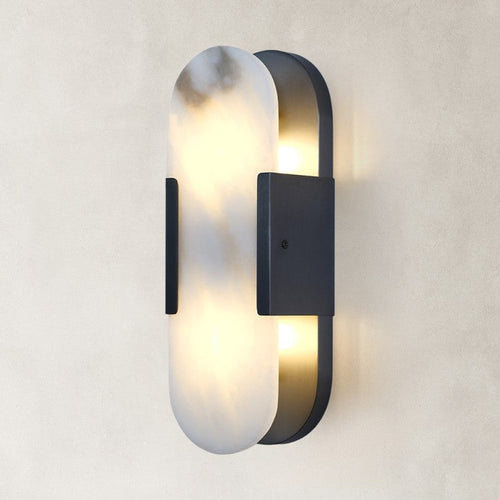 Velo Alabaster Oval Wall Sconce 14