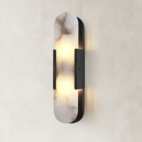 Velo Alabaster Oval Wall Sconce 20"H