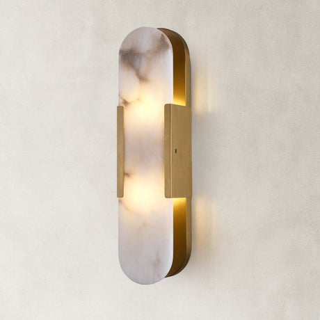 Velo Alabaster Oval Wall Sconce 20"H
