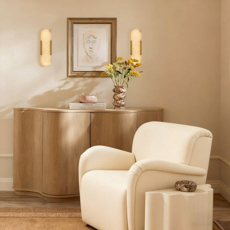 Velo Alabaster Wall Sconce 14"H